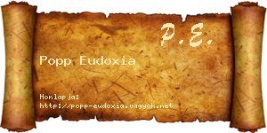 Popp Eudoxia névjegykártya